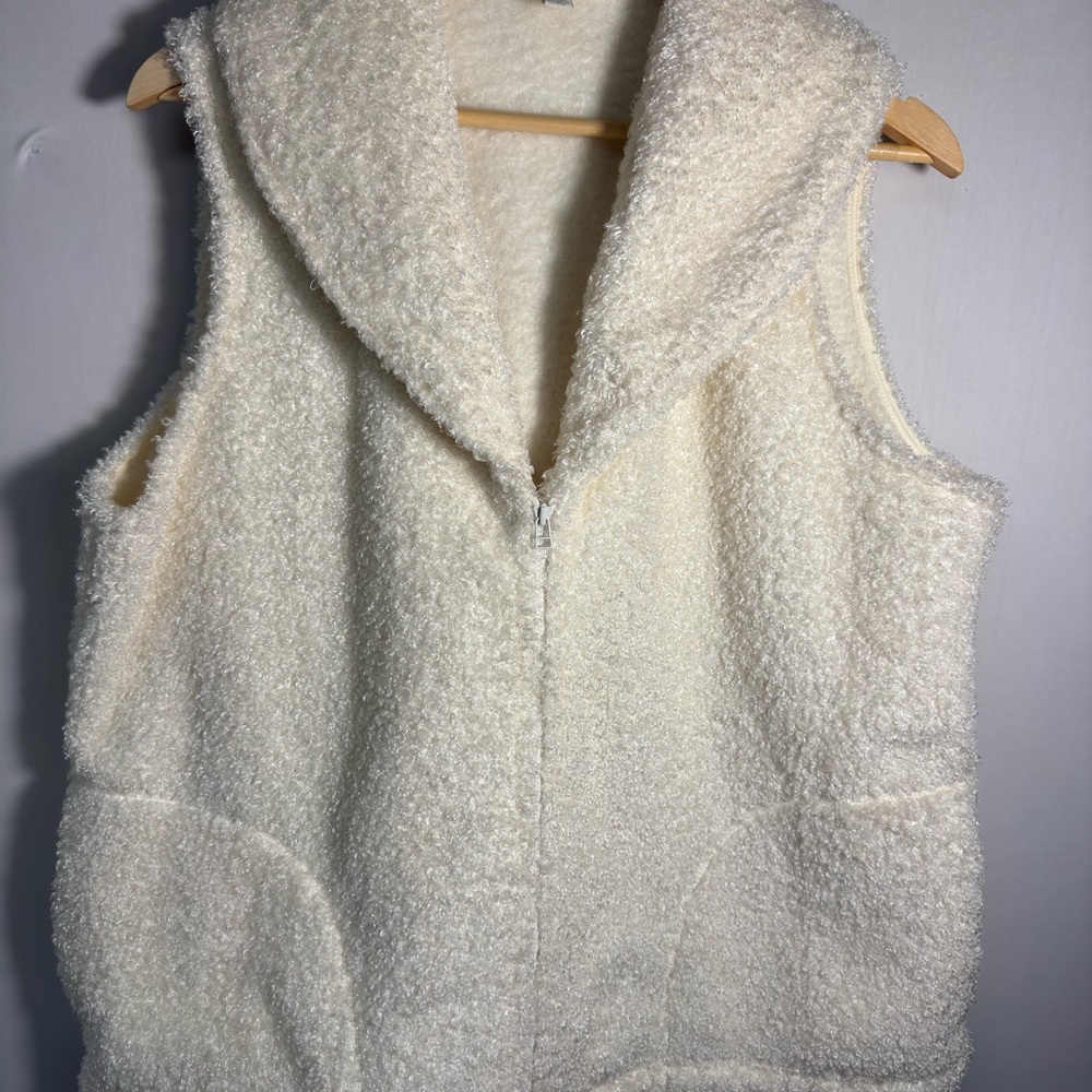 J. Jill Off-White Sherpa Vest
